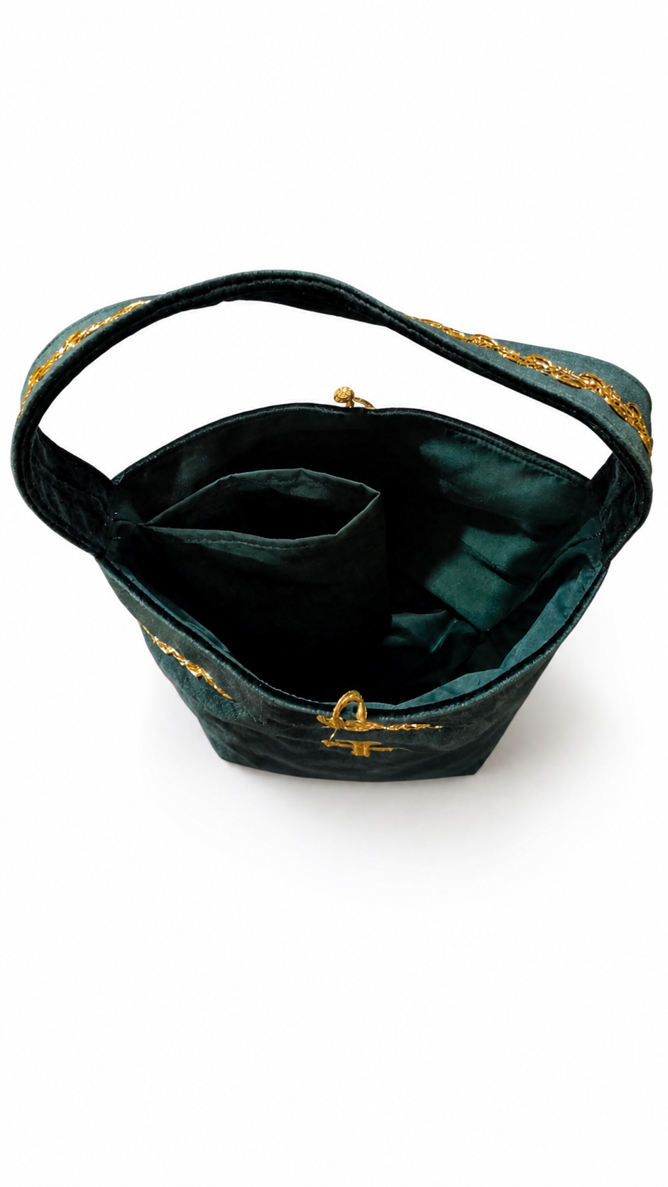 Wine and Wheat Bag (emerald green)