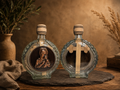 Orthodox Icon Glass Bottle – Virgin Mary & Jesus